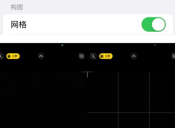 刚察苹果手机维修网点分享iPhone如何开启九宫格构图功能